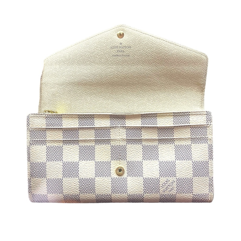 LOW START Louis Vuitton Portefeuille Sala Damier Azur Long Wallet - Picture 7 of 11